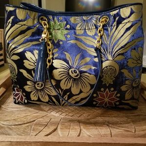 Tory Burch Velvet Cosmic Tote 💯Authentic